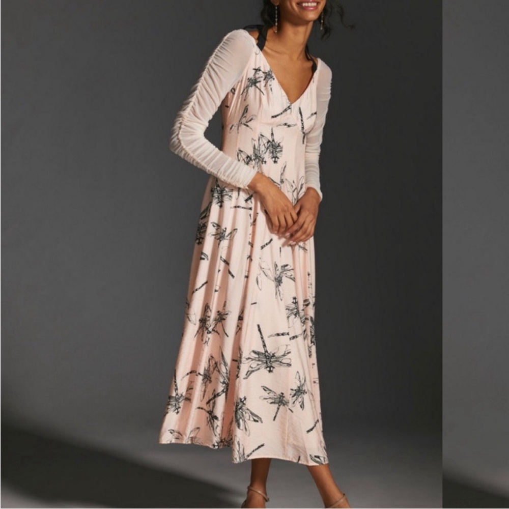 Anthropologie Dragonfly Maxi Dress NWOT 6